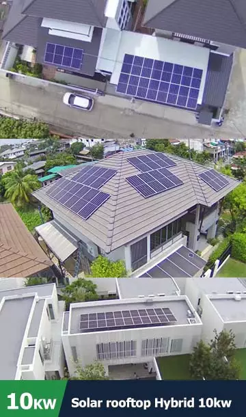Solar rooftop Hybrid 10kw